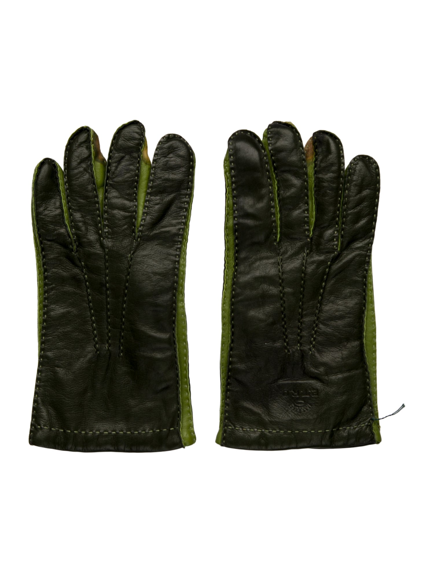 Etro Leather Winter Gloves