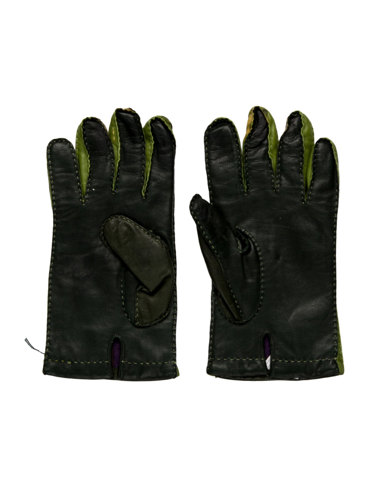 Etro Leather Winter Gloves