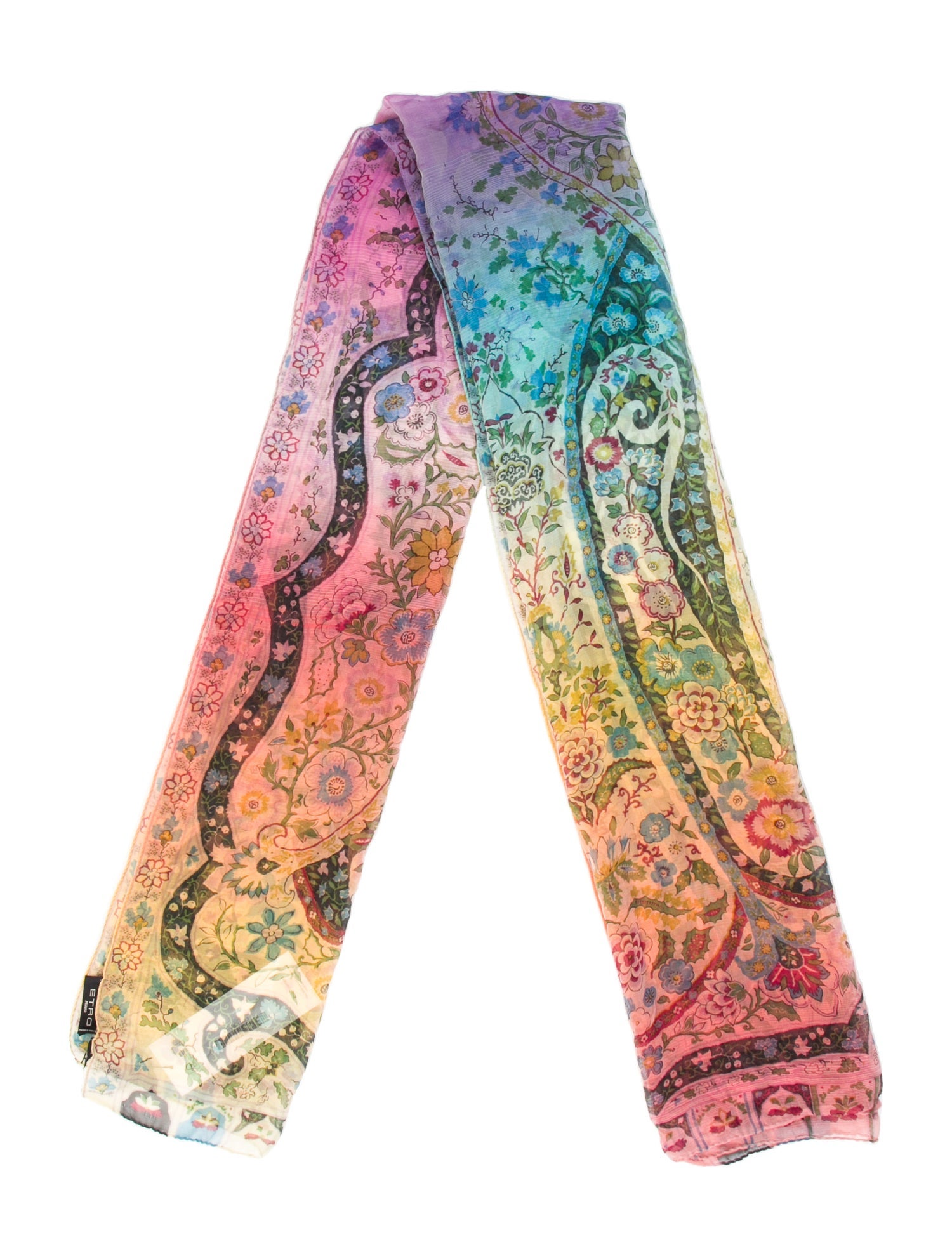 Etro Silk Paisley Print Scarf