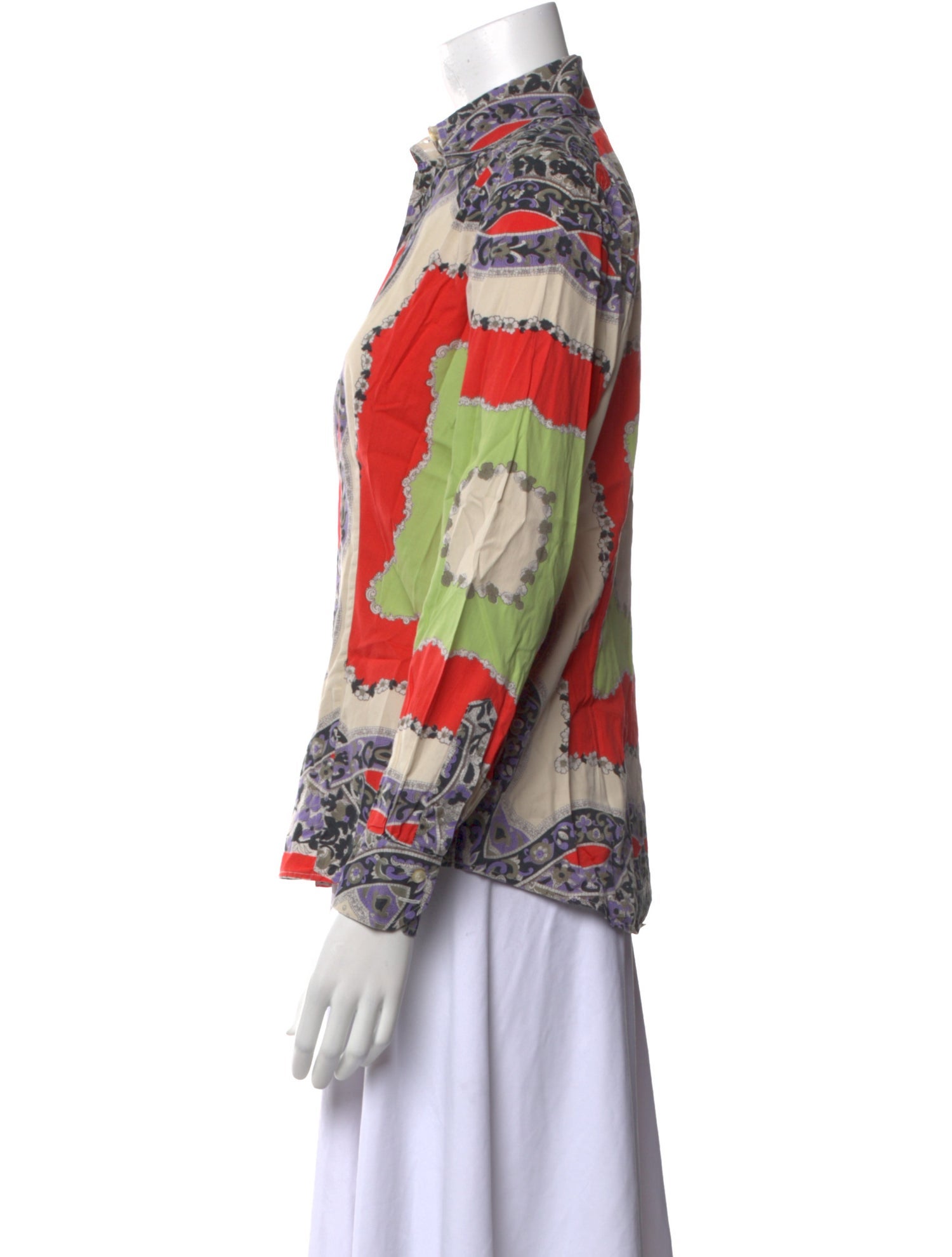 Etro Printed Long Sleeve Blouse