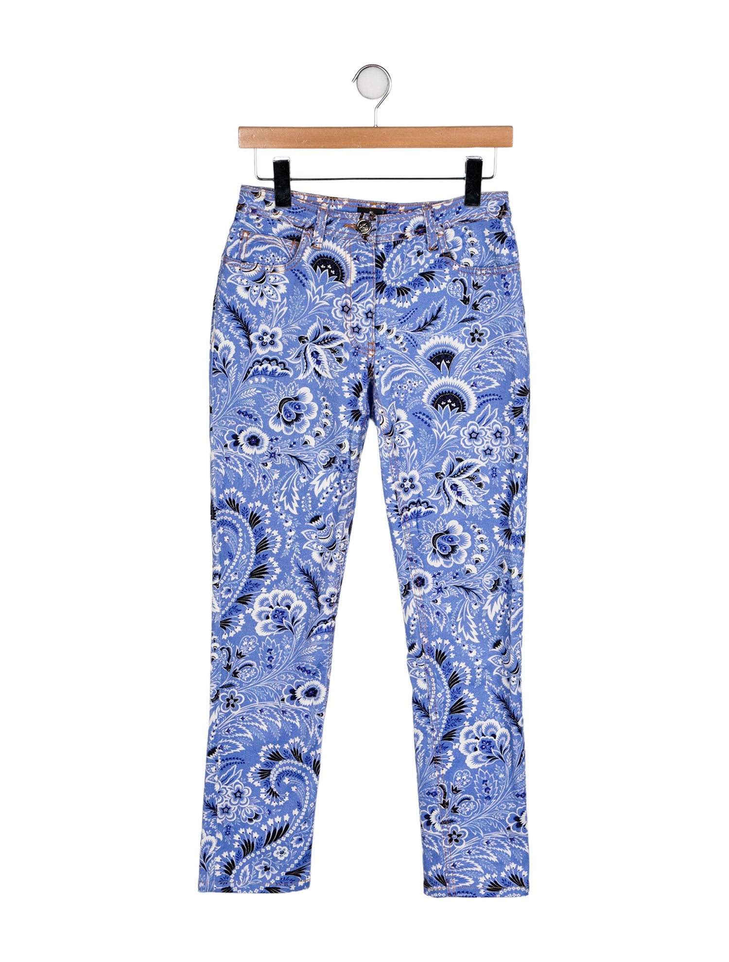 Etro Paisley Print Skinny Leg Pants