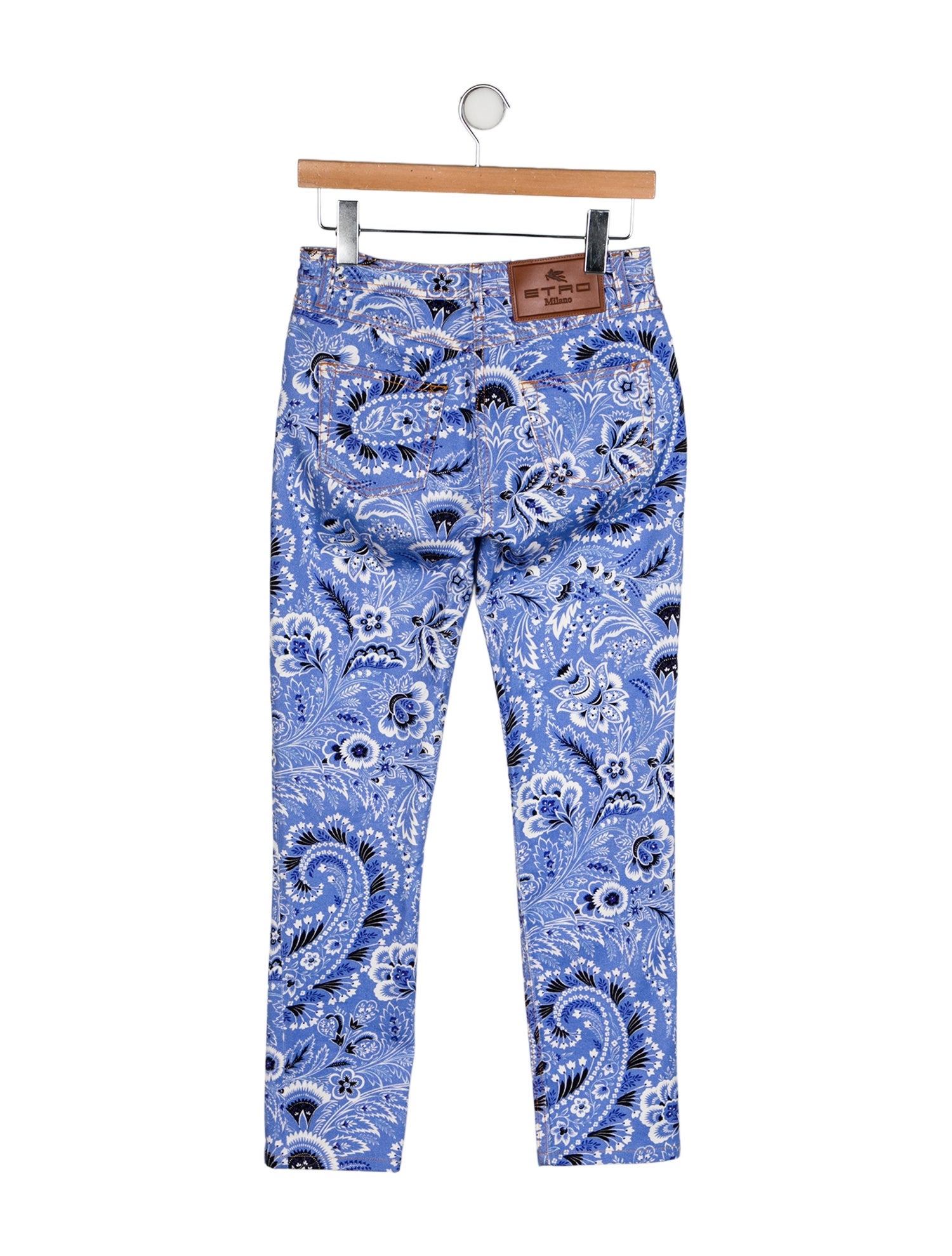 Etro Paisley Print Skinny Leg Pants