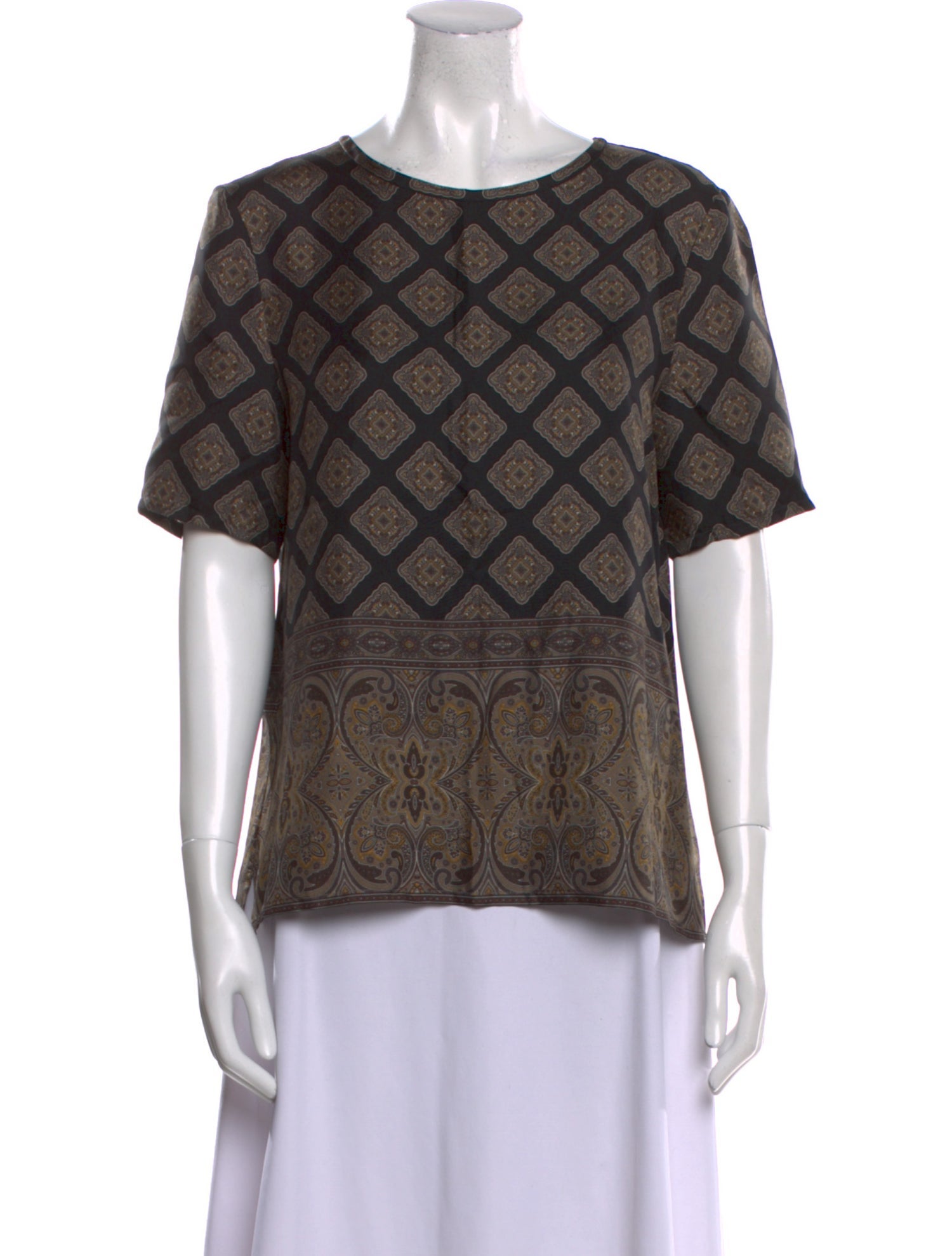 Etro Printed Crew Neck T-Shirt