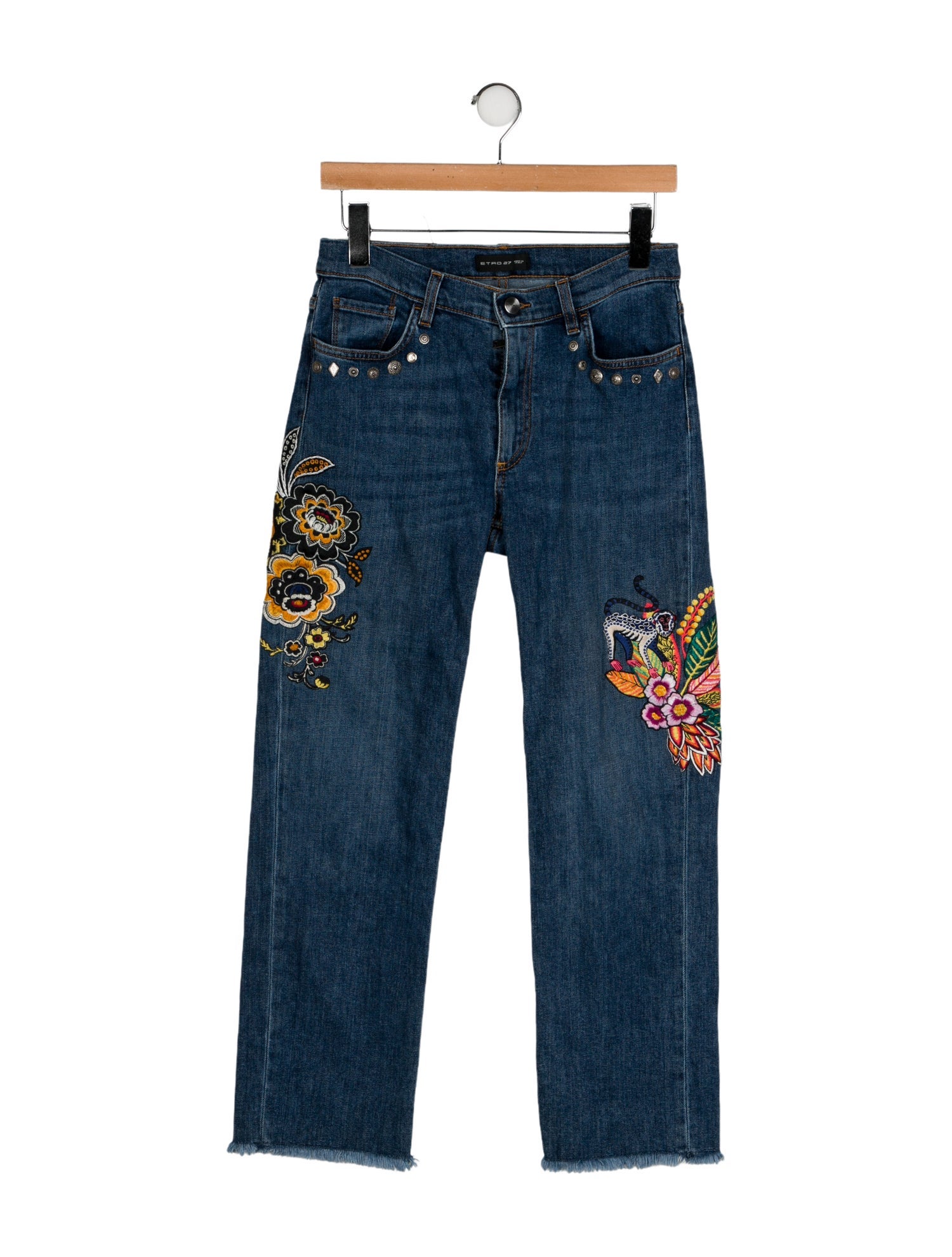 Etro Mid-Rise Straight Leg Jeans