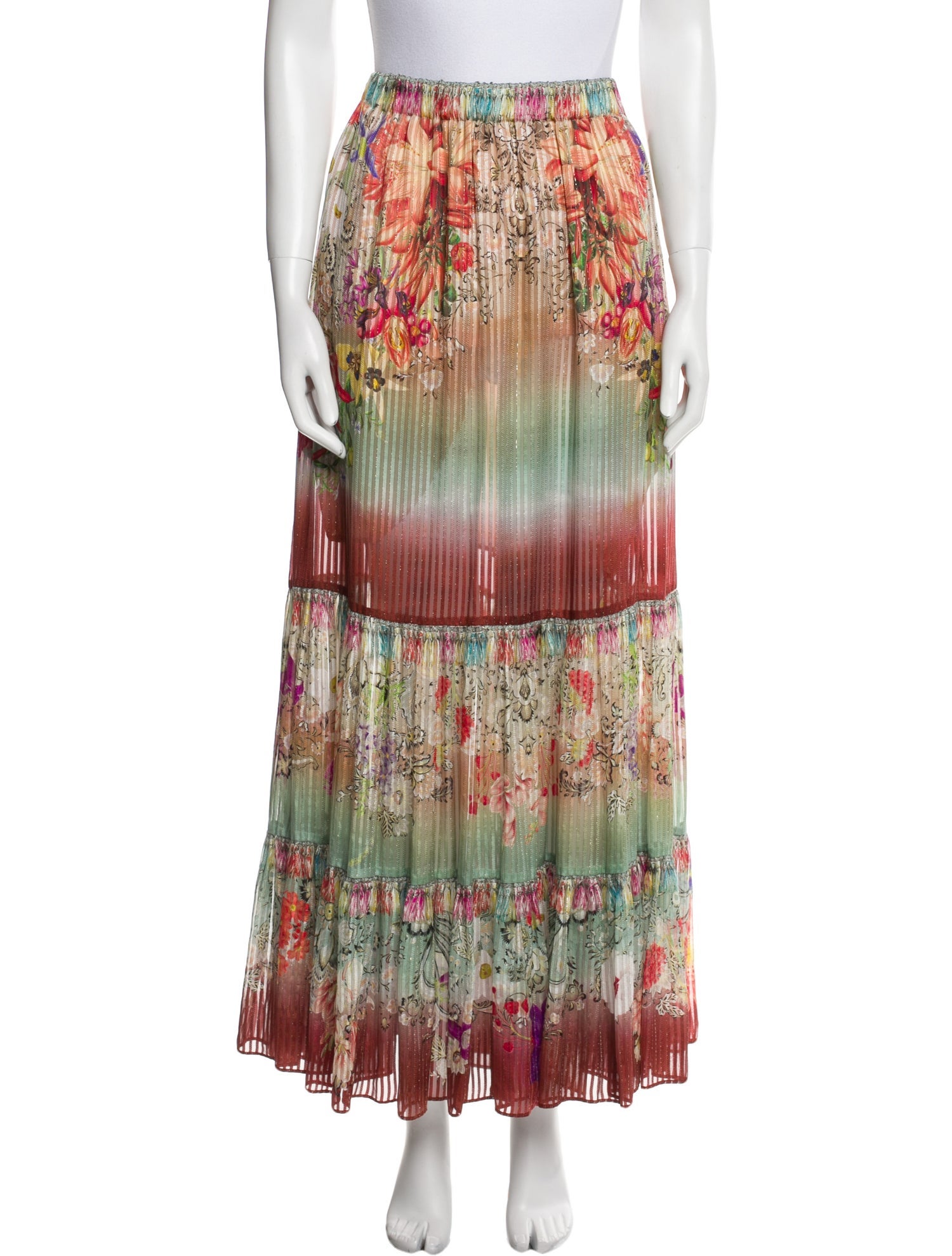 Etro Silk Long Skirt