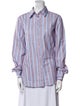 Etro Striped Long Sleeve Button-Up Top