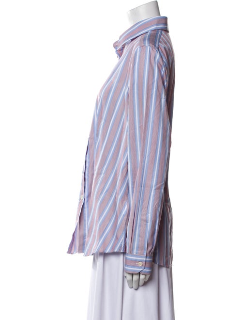 Etro Striped Long Sleeve Button-Up Top