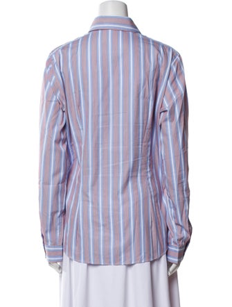 Etro Striped Long Sleeve Button-Up Top