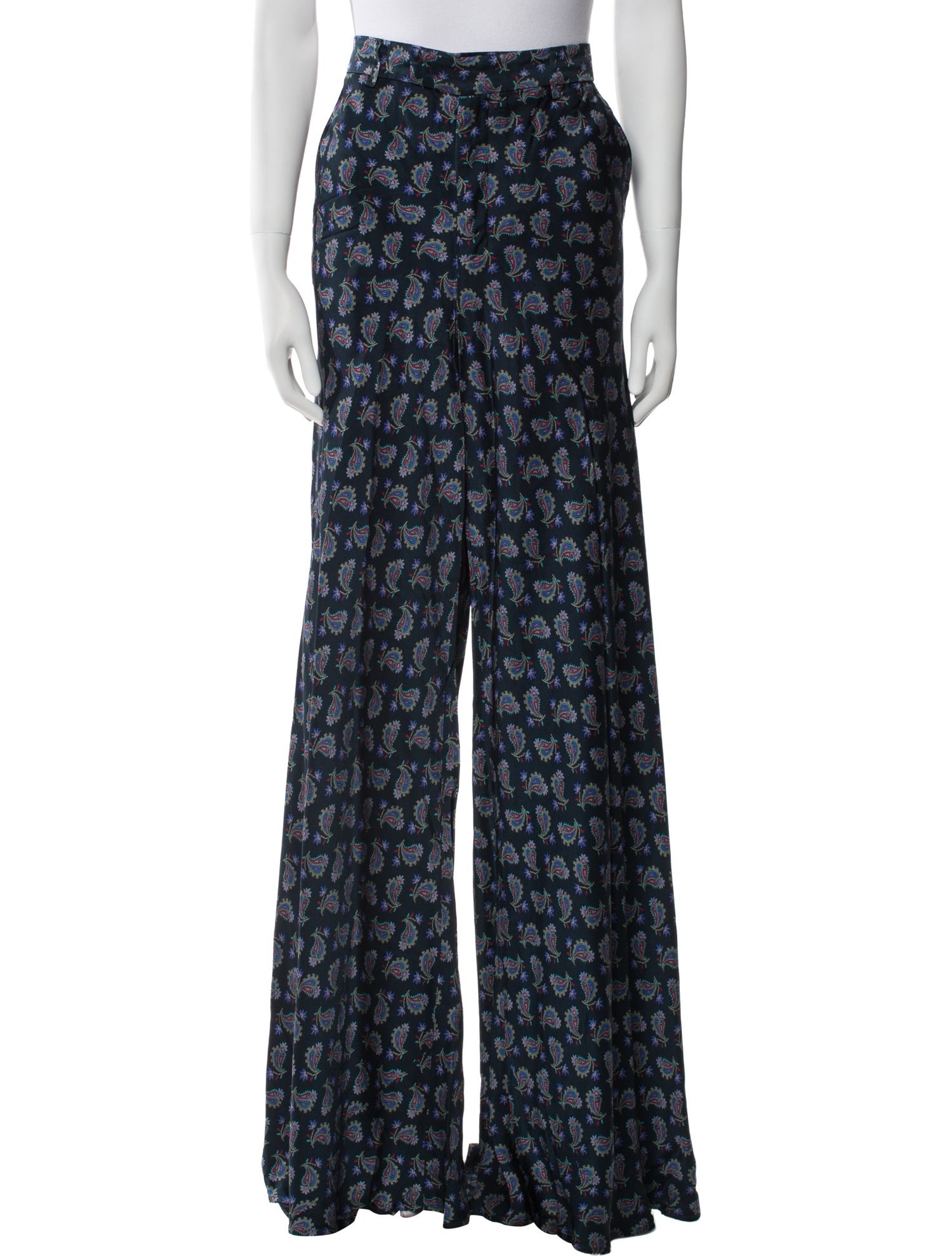 Etro Paisley Print Wide Leg Pants