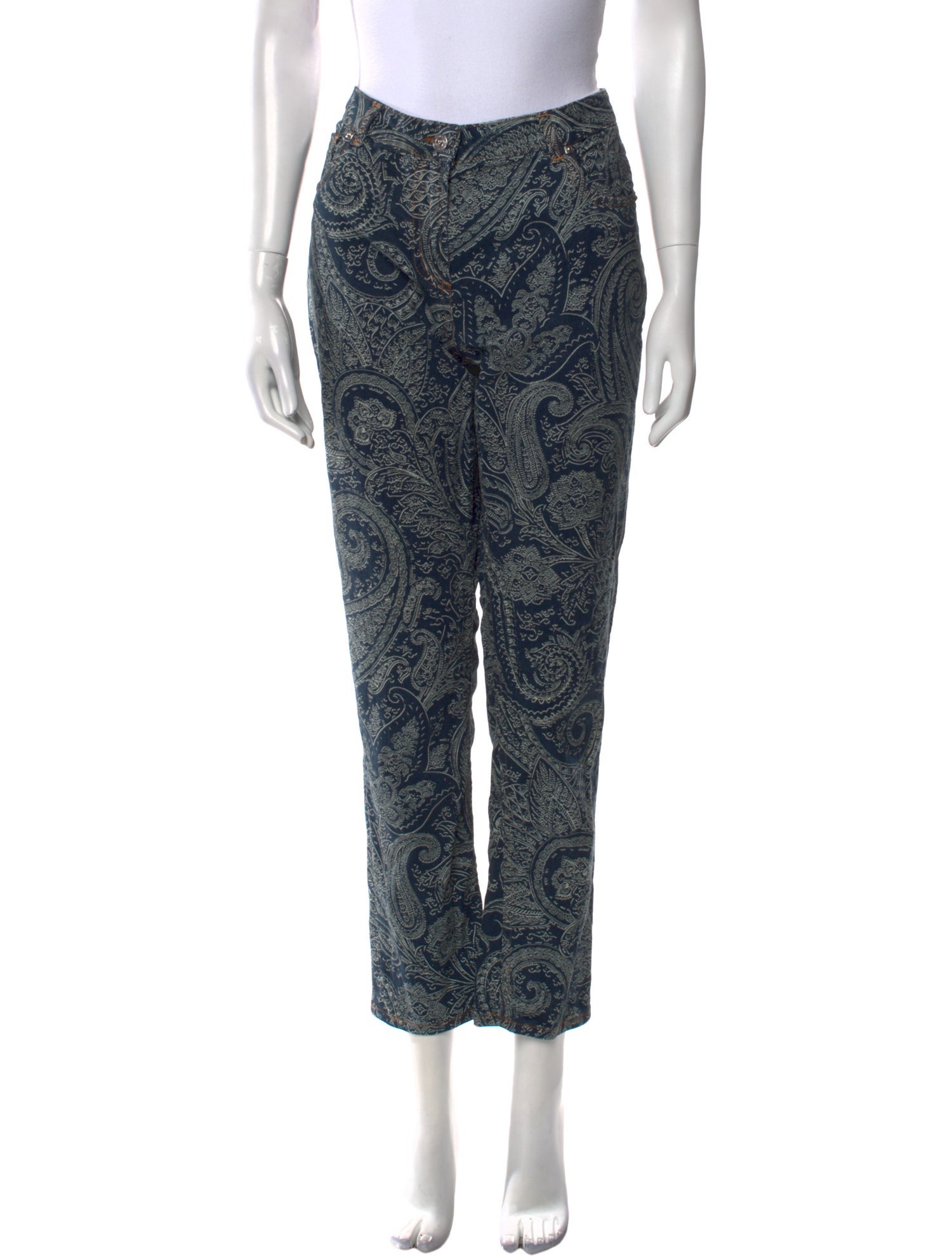 Etro Mid-Rise Straight Leg Jeans