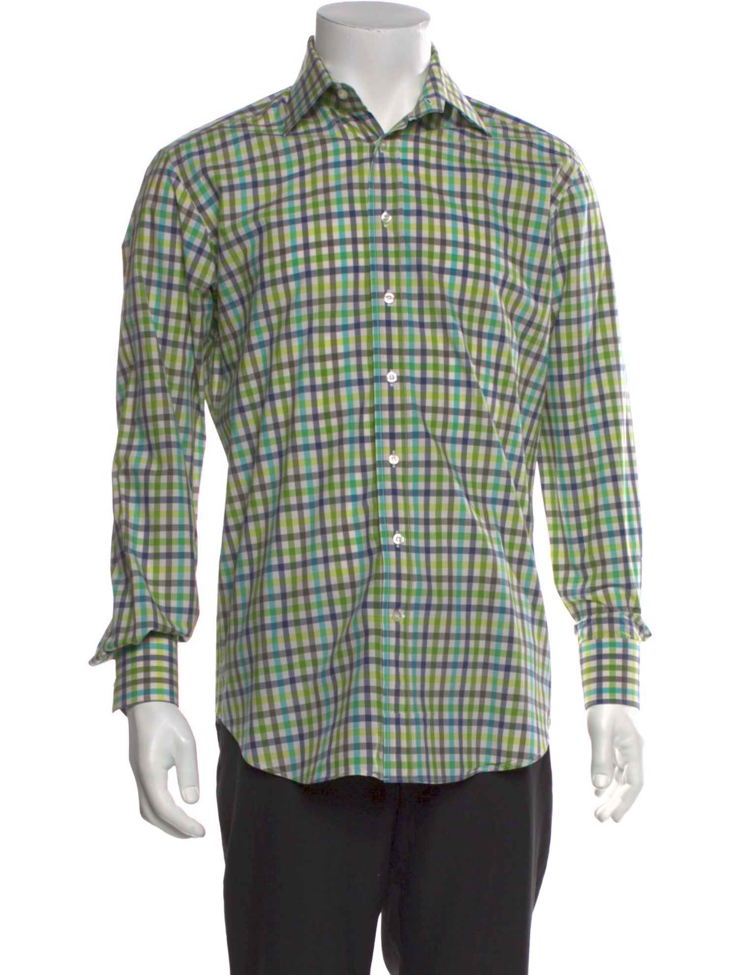 Etro Plaid Print Long Sleeve Shirt