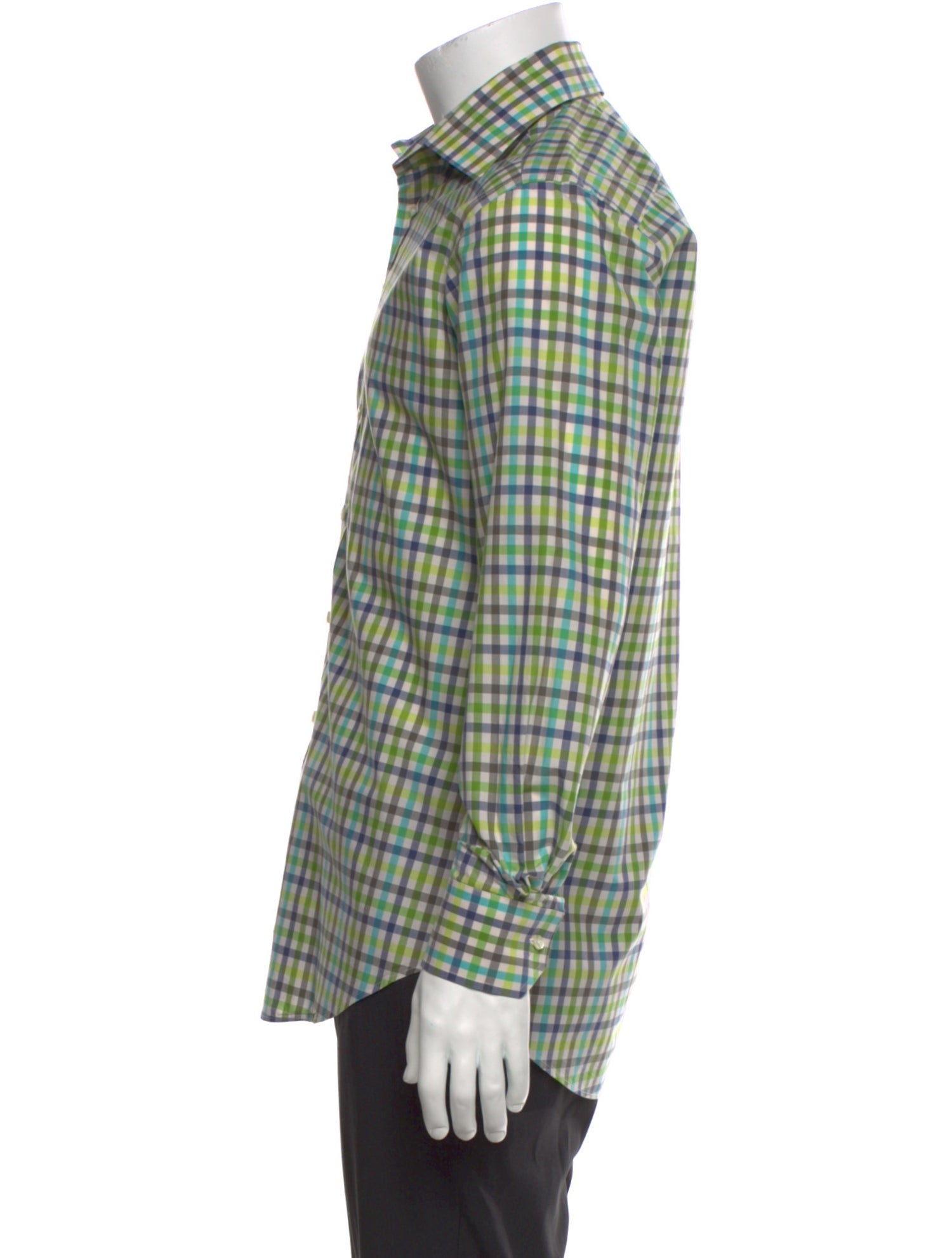 Etro Plaid Print Long Sleeve Shirt