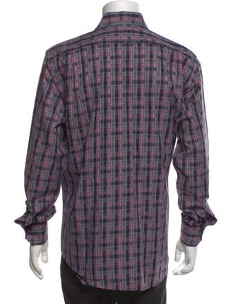 Etro Plaid Print Long Sleeve Shirt