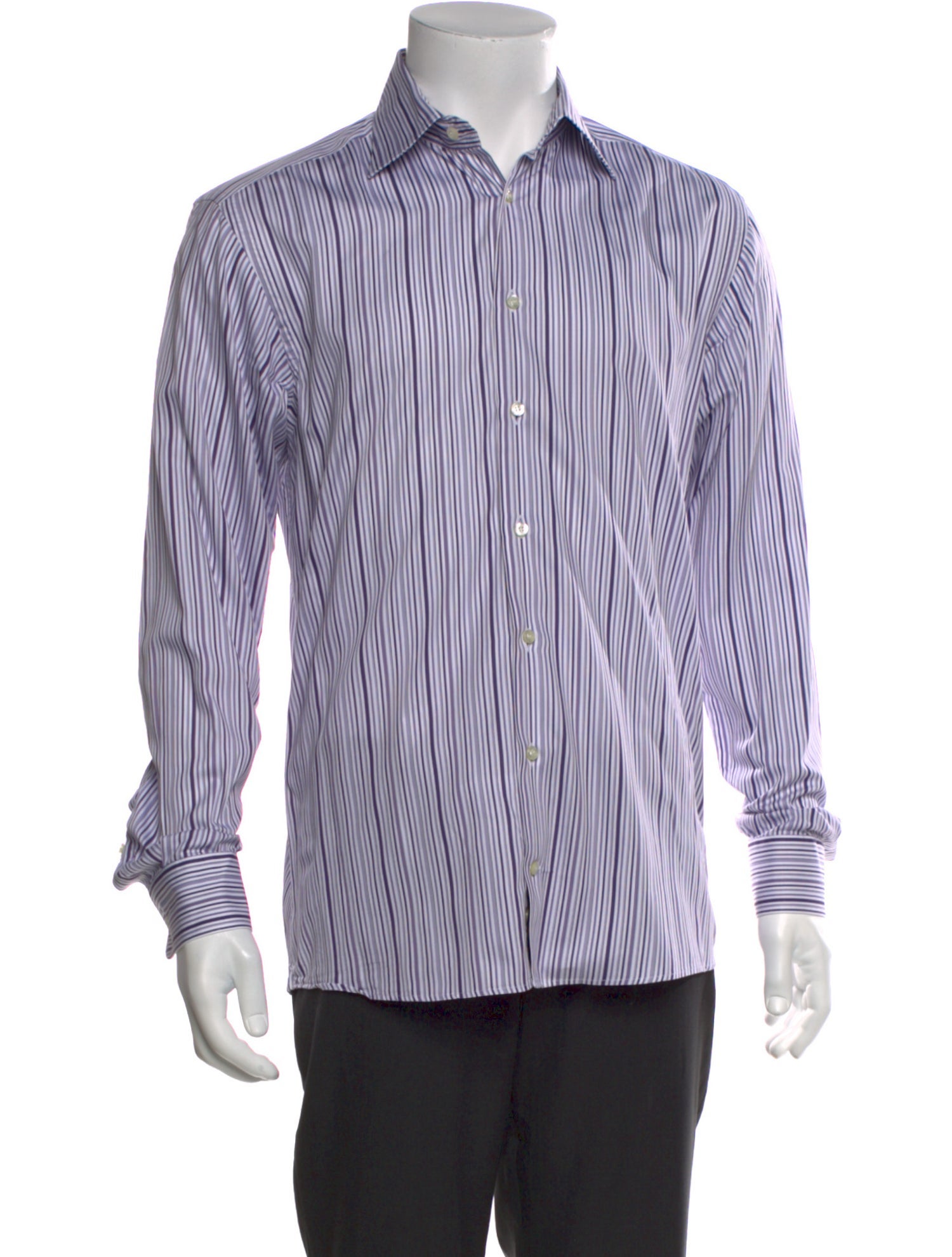 Etro Striped Long Sleeve Dress Shirt