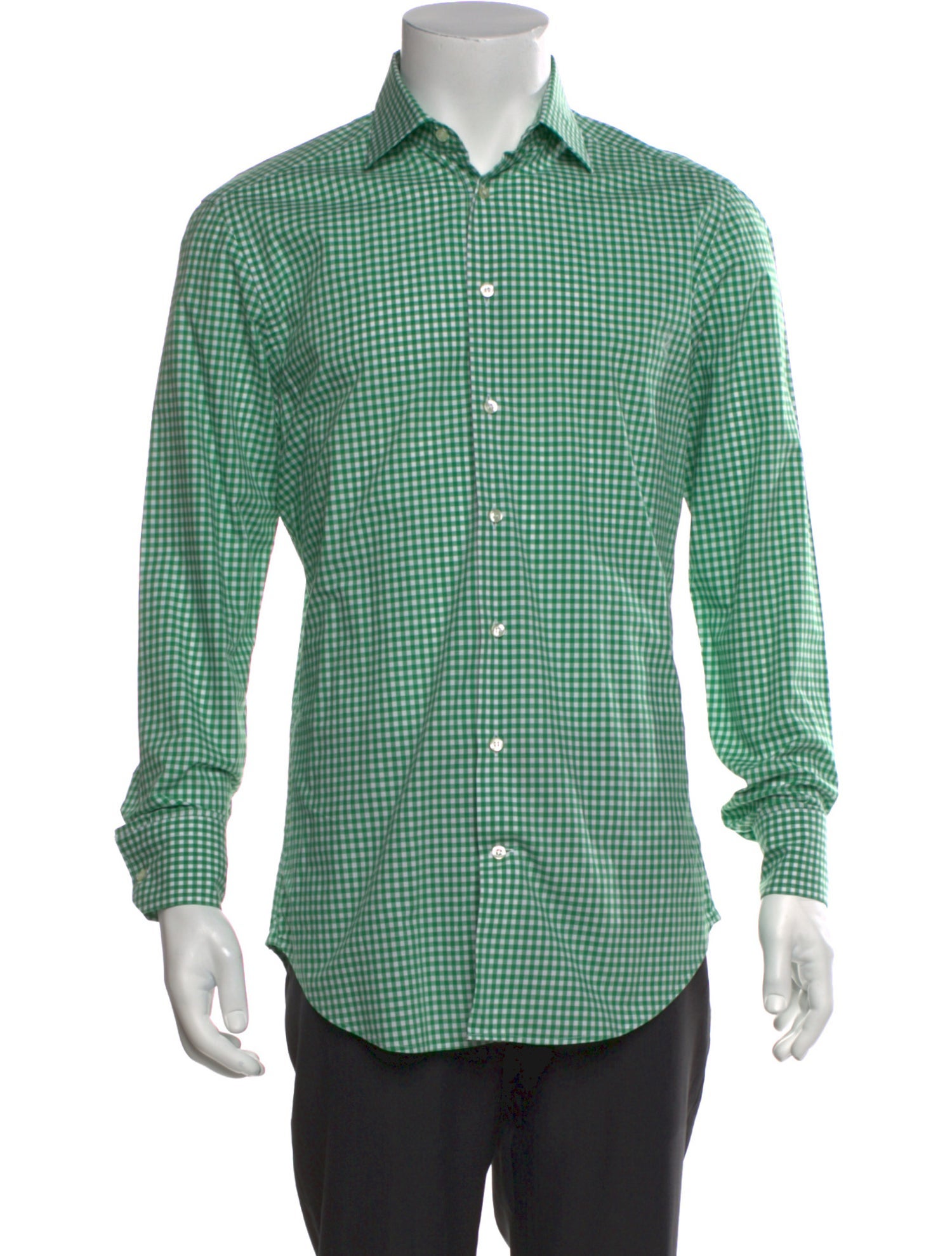 Etro Plaid Print Long Sleeve Dress Shirt