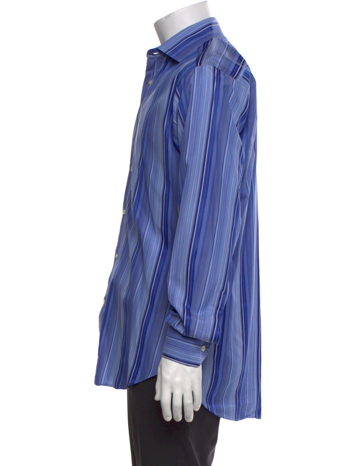 Etro Striped Long Sleeve Dress Shirt