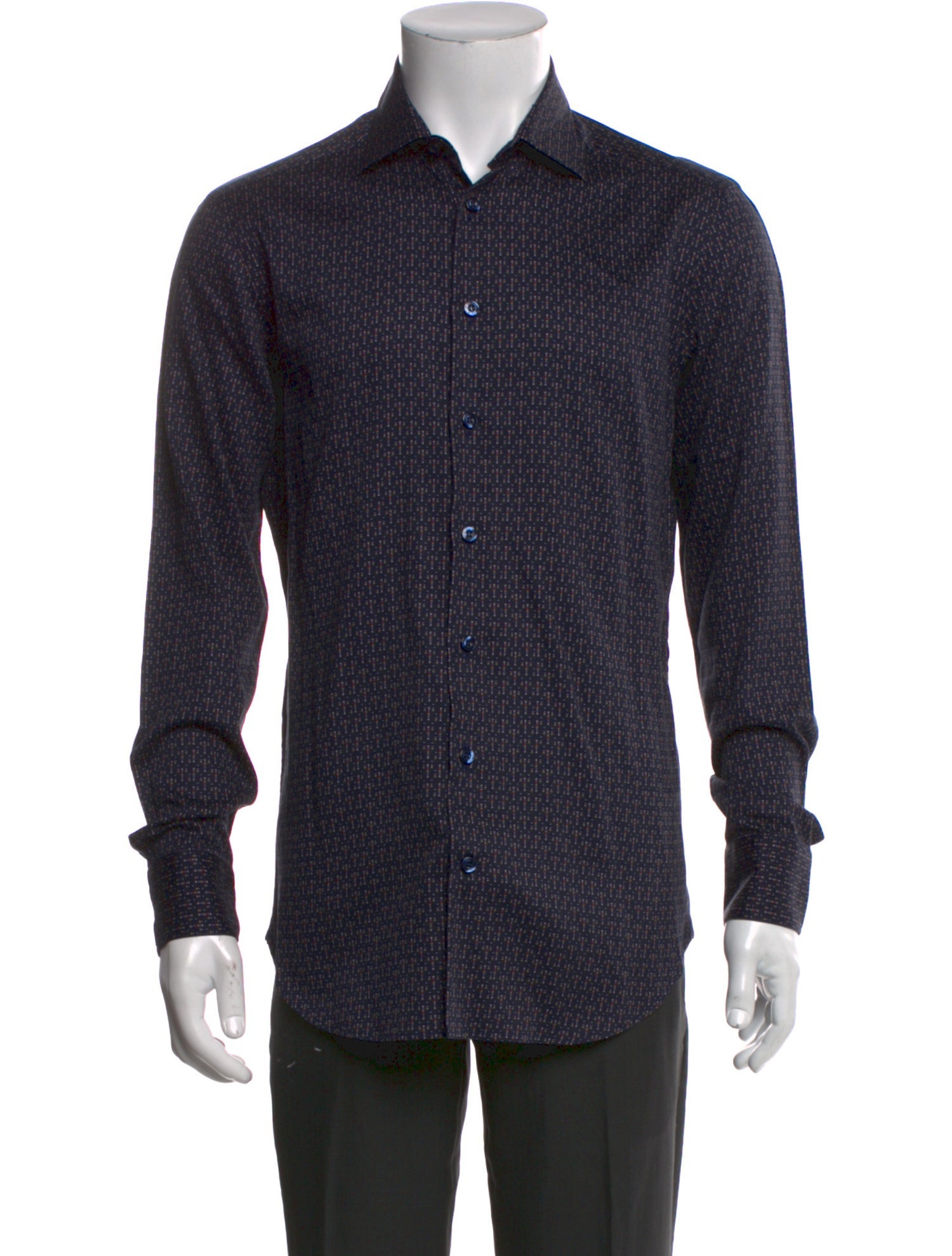 Etro Printed Long Sleeve Dress Shirt