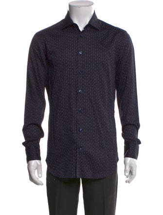 Etro Printed Long Sleeve Dress Shirt