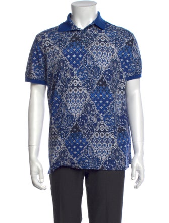 Etro Printed Collar Polo Shirt