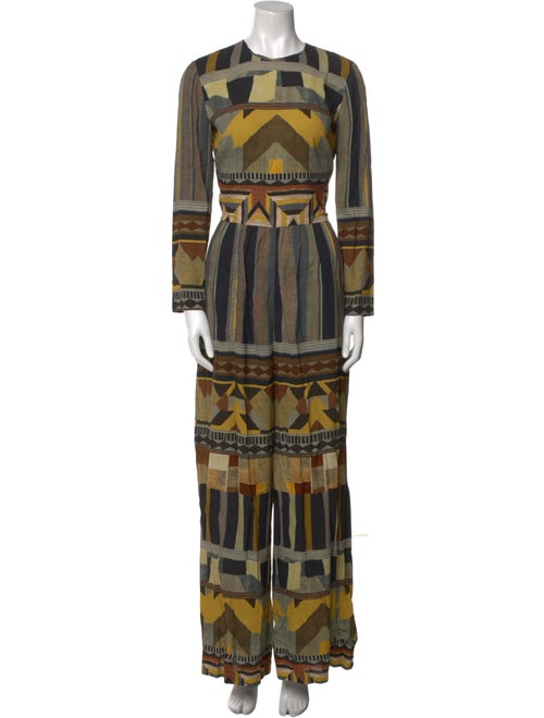 Etro Printed Crew Neck Jumpsuit