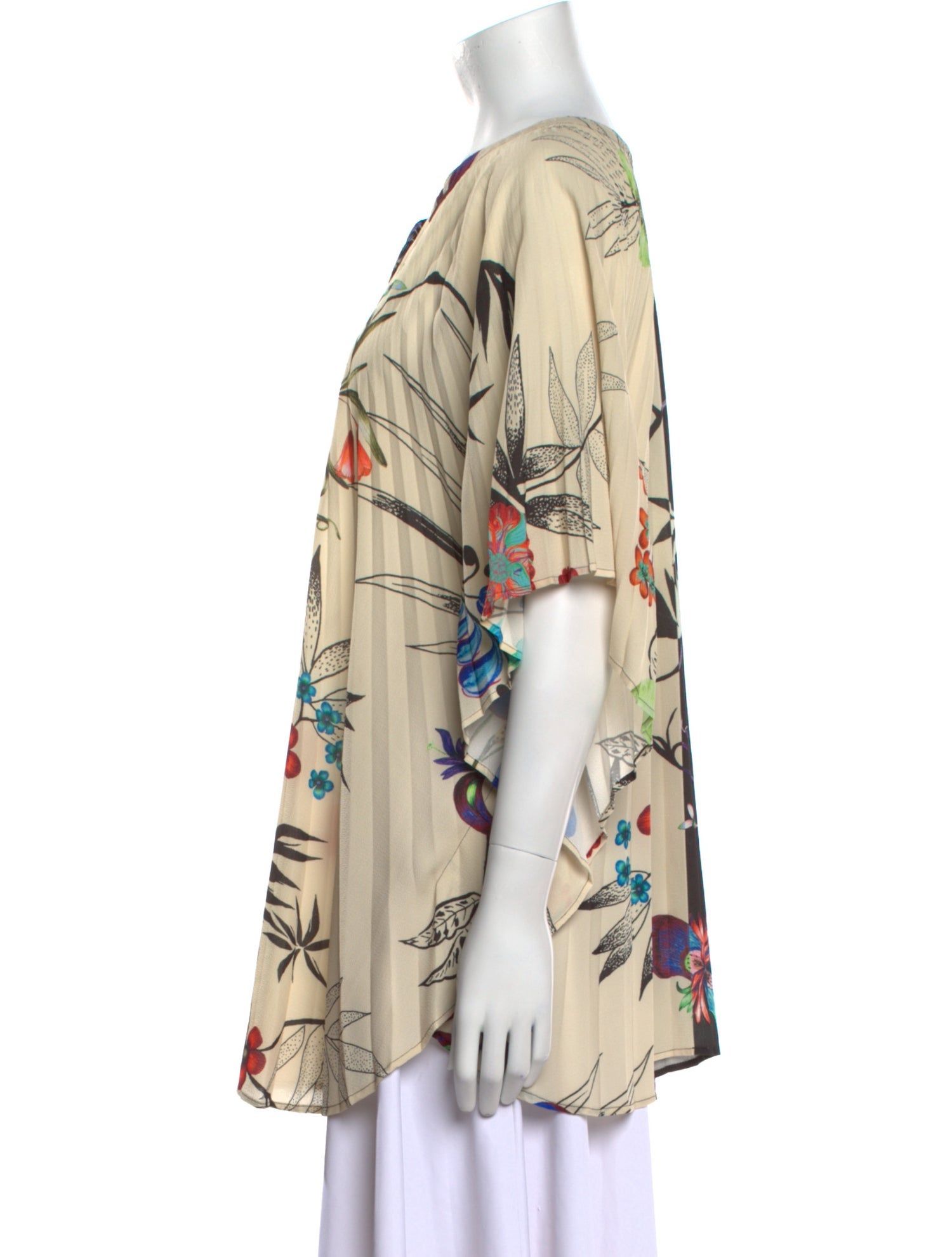 Etro Floral Print Tie Neck Blouse