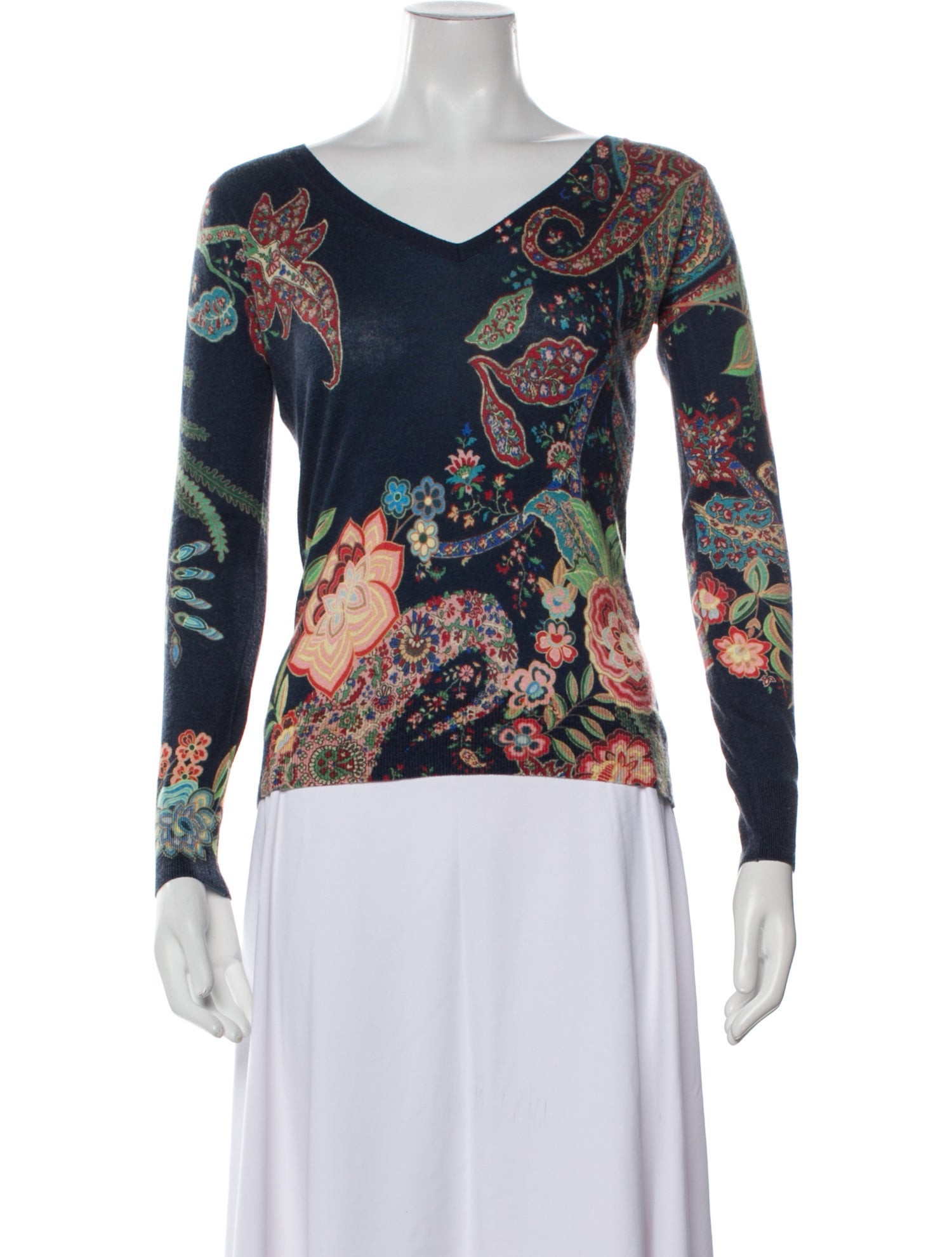 Etro Silk Paisley Print Top