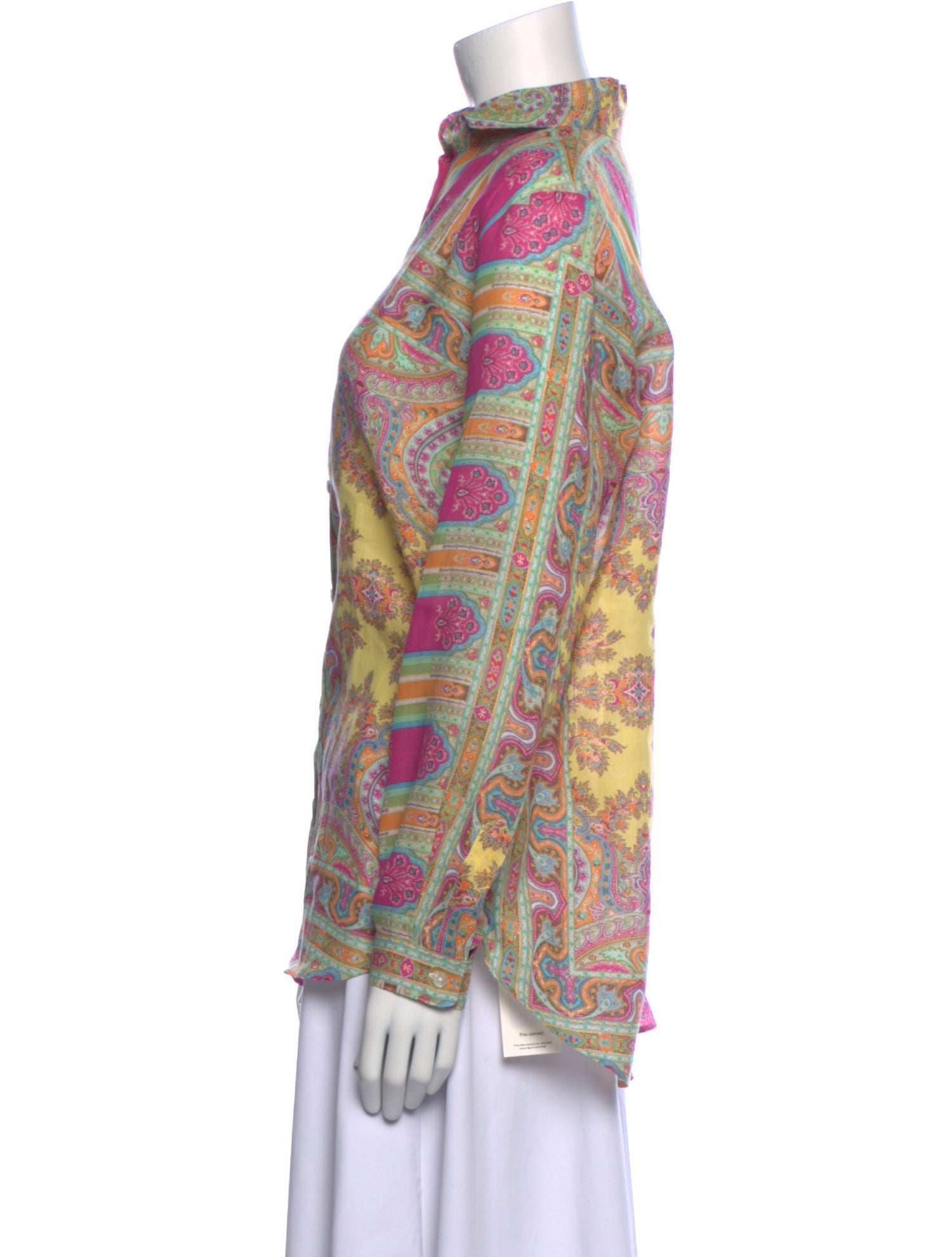 Etro Printed Mock Neck Blouse