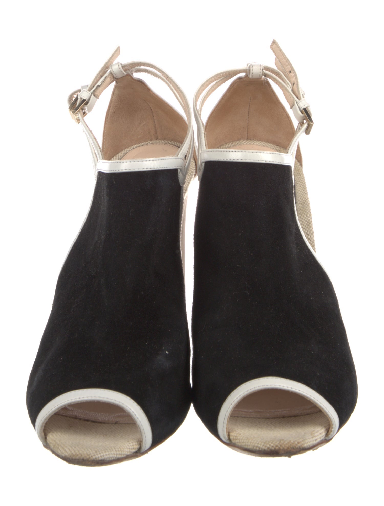 Etro Suede Leather Trim Embellishment Pumps