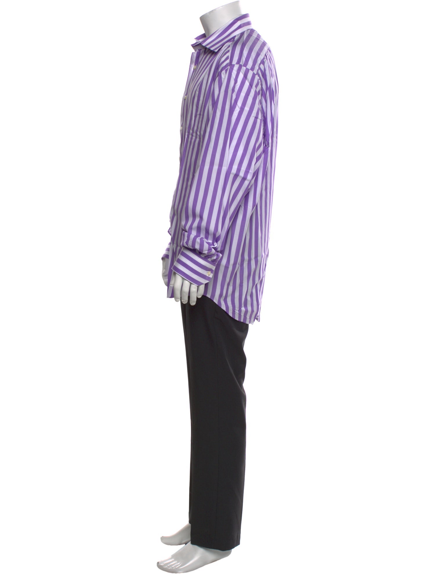 Etro Striped Long Sleeve Dress Shirt