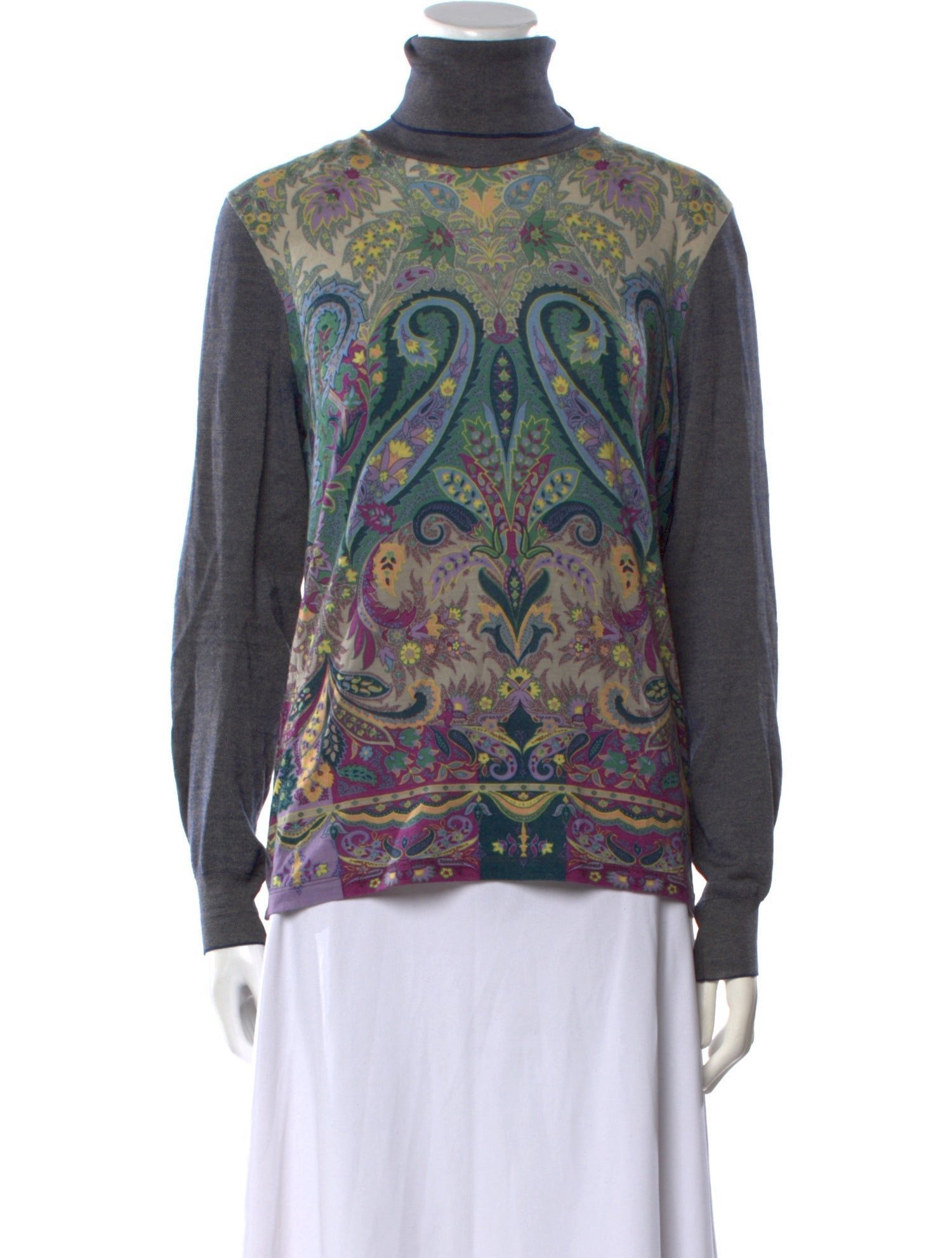 Etro Wool Paisley Print Blouse