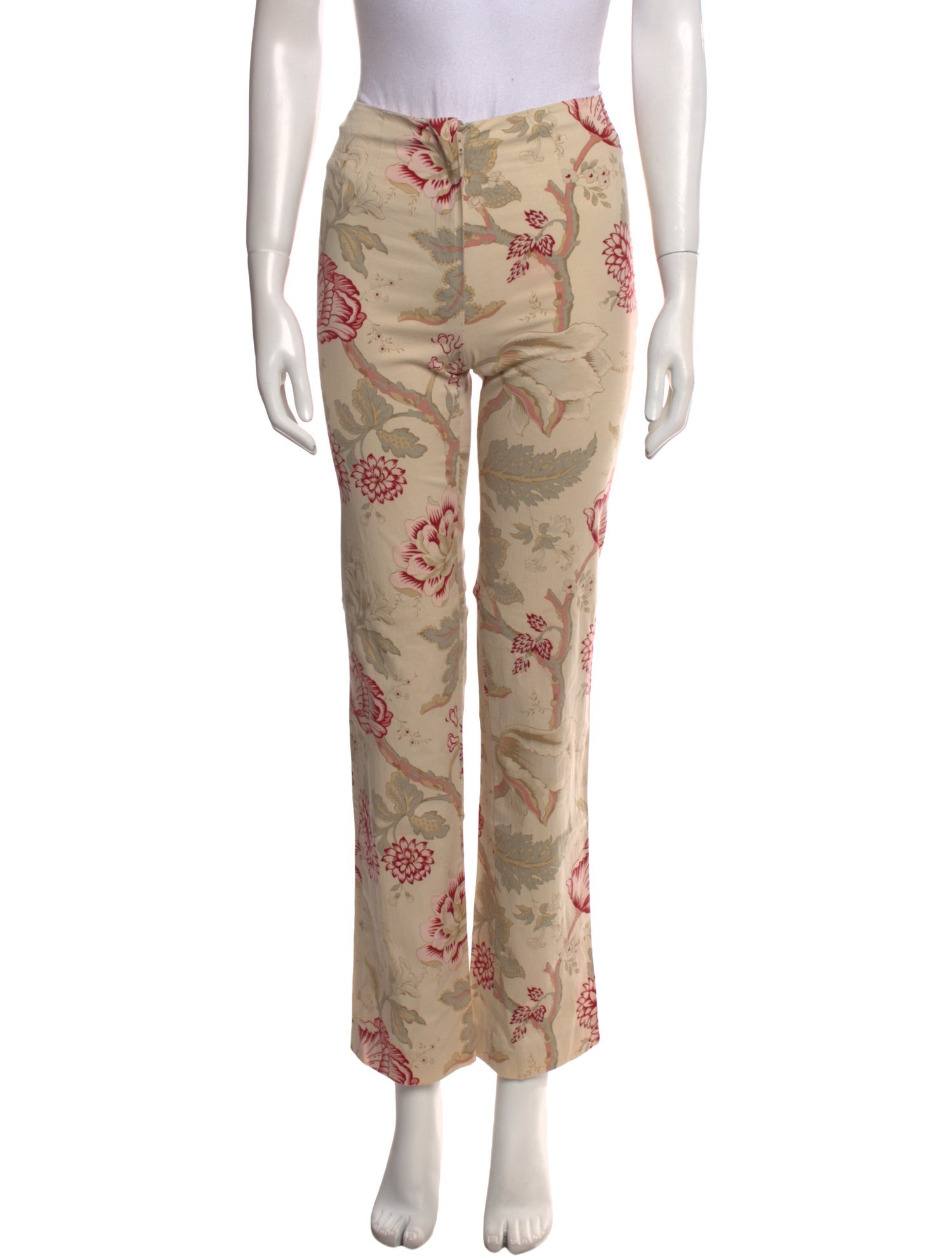 Etro Floral Print Straight Leg Pants