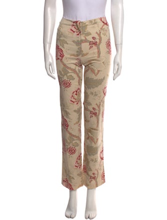 Etro Floral Print Straight Leg Pants