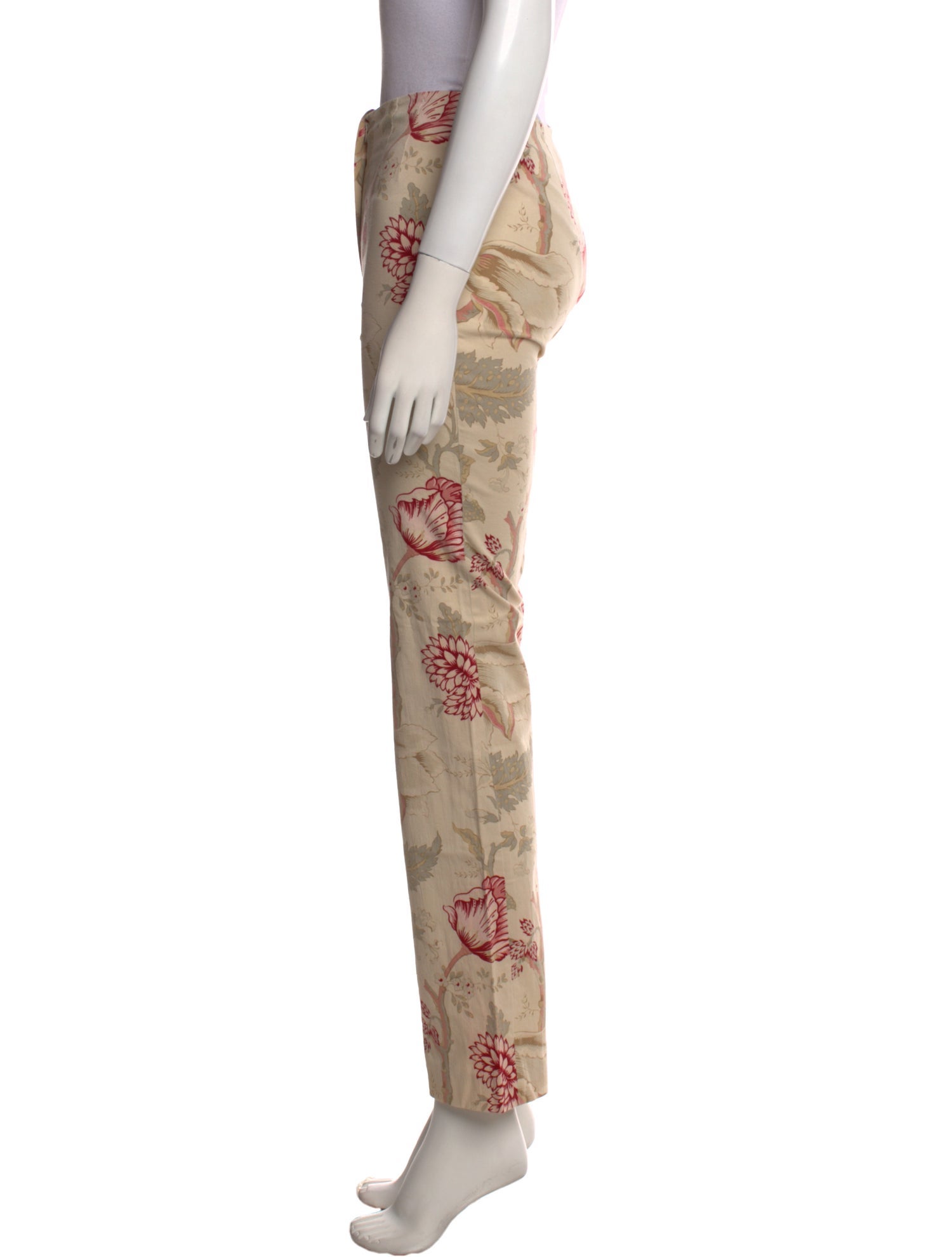 Etro Floral Print Straight Leg Pants