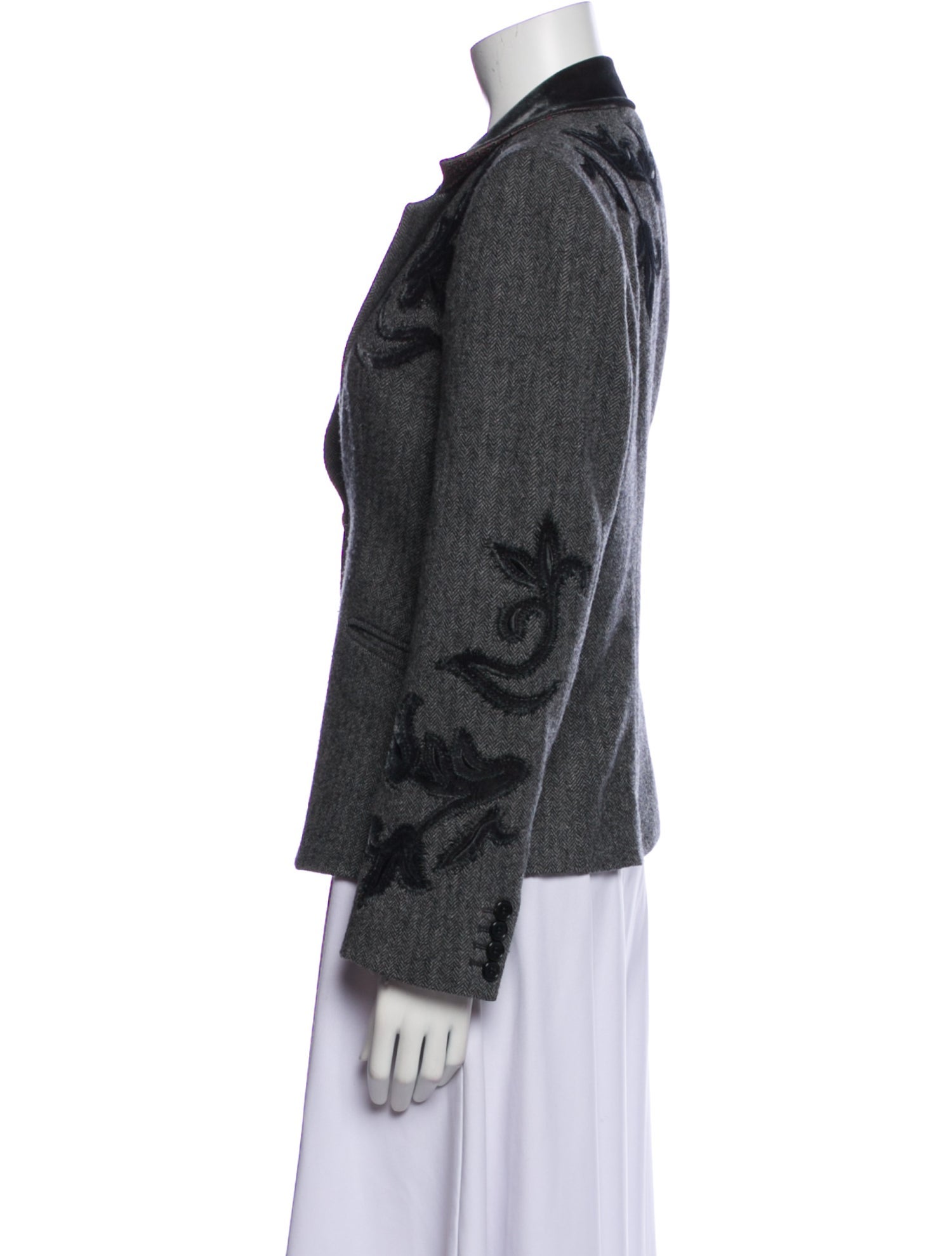 Etro Wool Floral Print Blazer