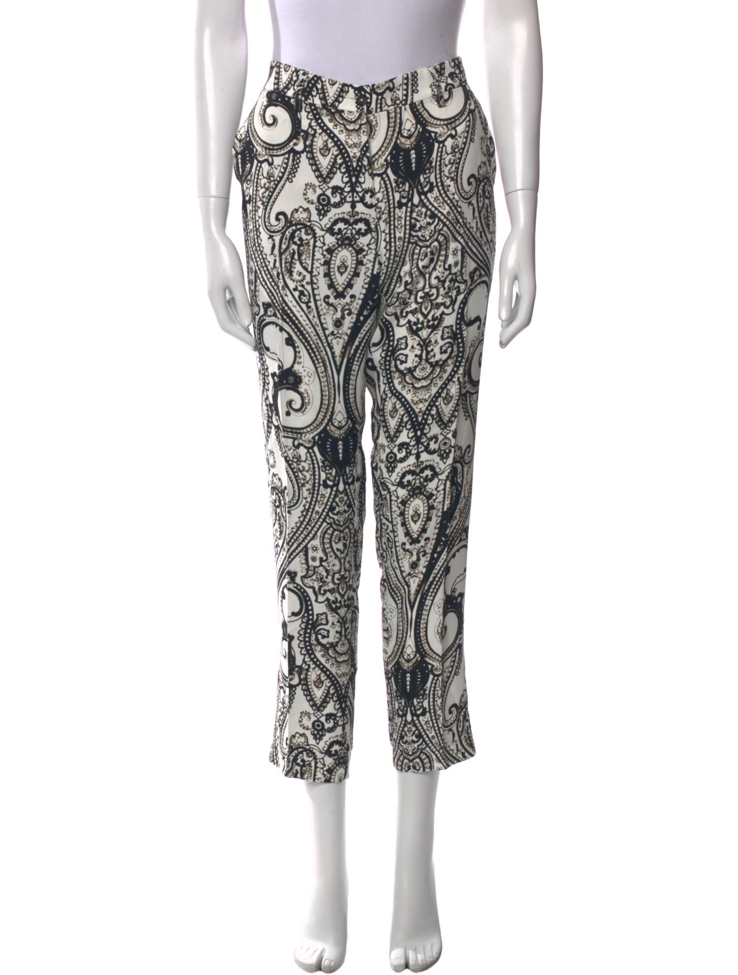 Etro Paisley Print Straight Leg Pants