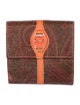 Etro Leather Printed Compact Wallet