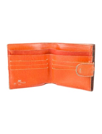 Etro Leather Printed Compact Wallet