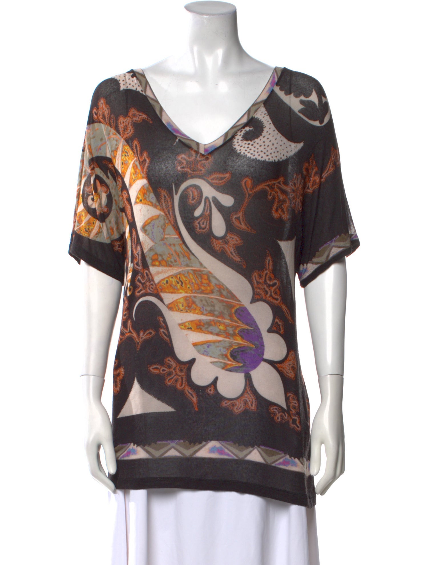 Etro Printed V-Neck Tunic