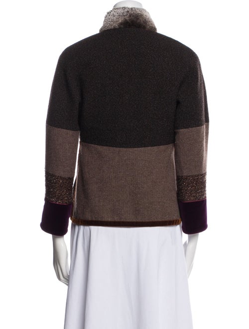 Etro Wool Colorblock Pattern Jacket