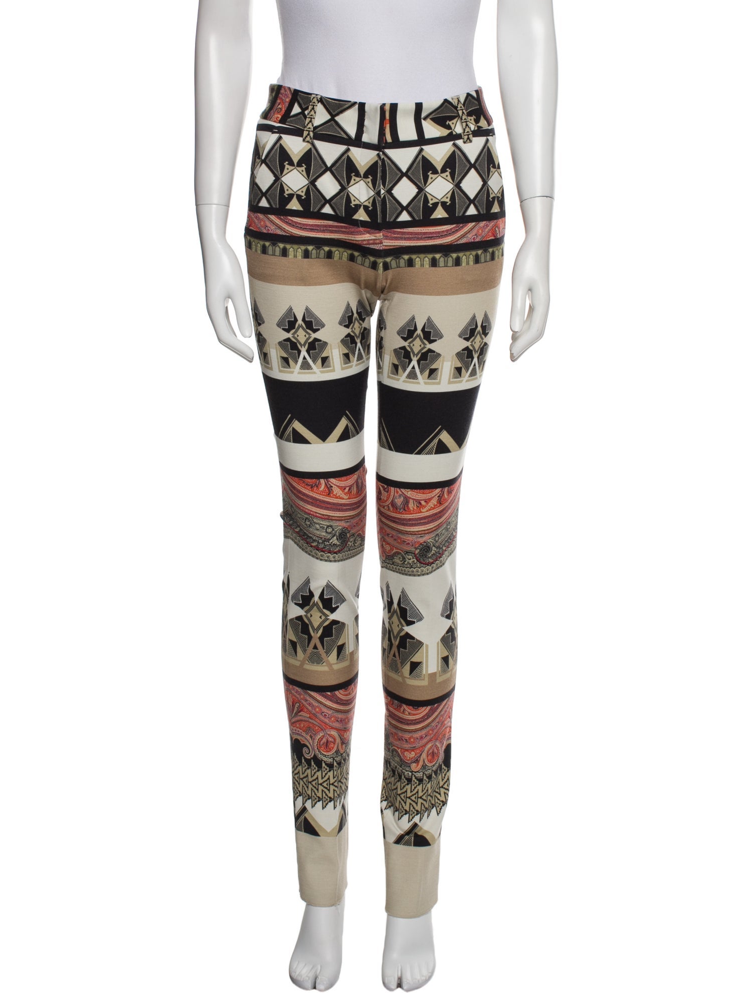 Etro Printed Skinny Leg Pants