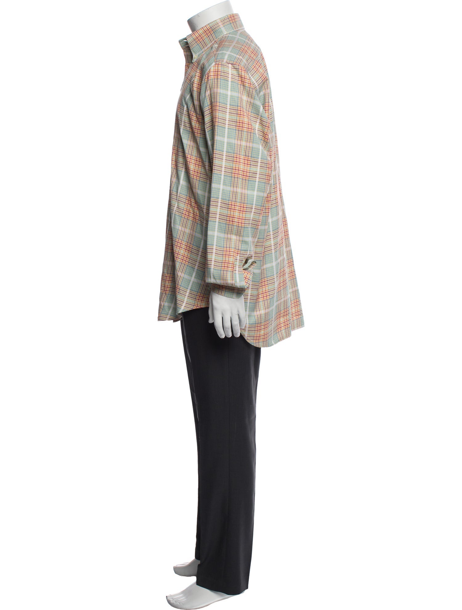 Etro Plaid Print Long Sleeve Shirt