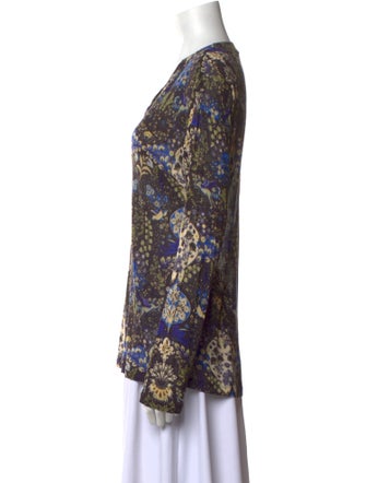 Etro Printed V-Neck Blouse