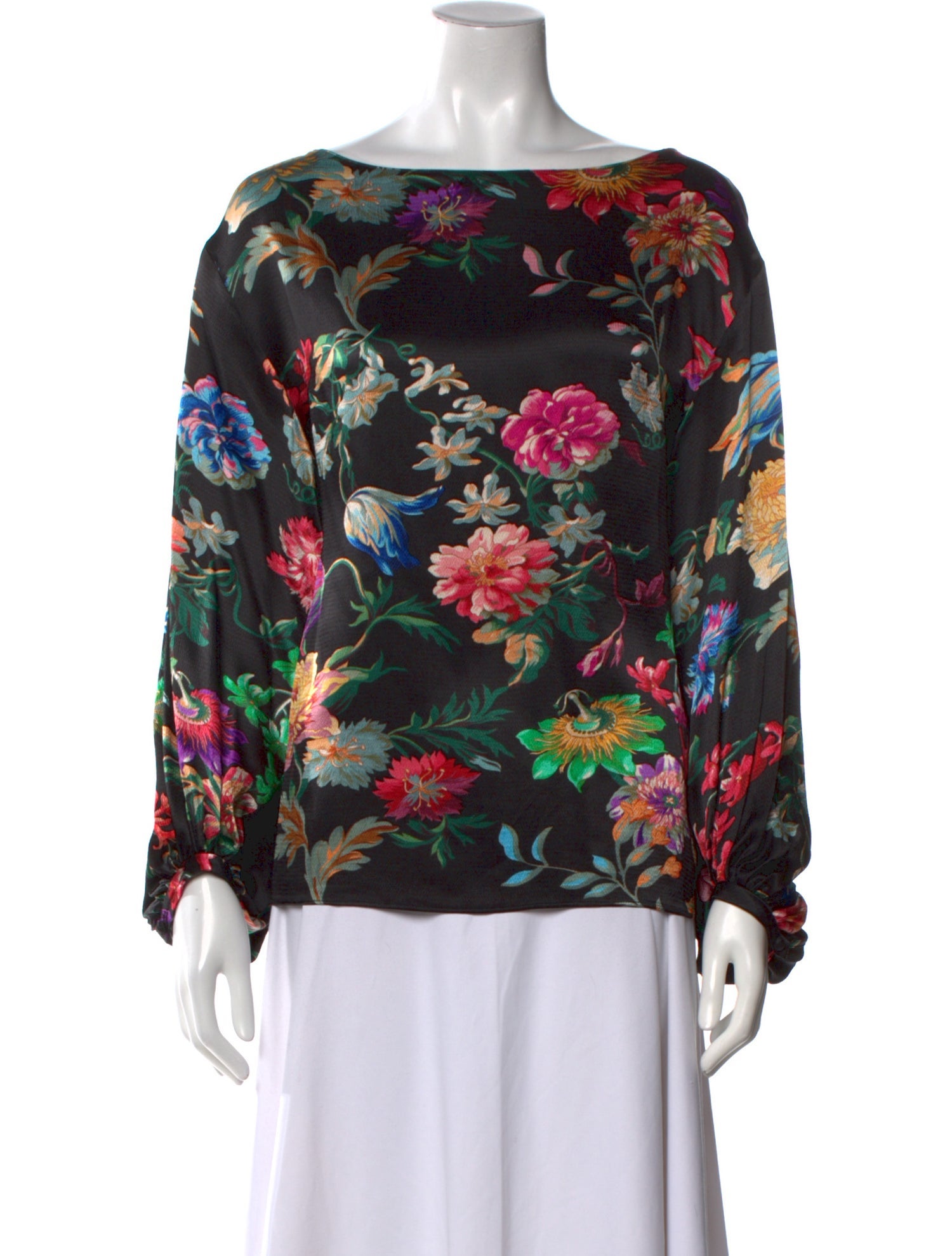 Etro Floral Print Bateau Neckline Blouse