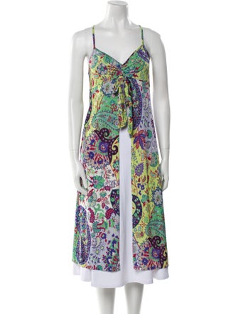 Etro Floral Print V-Neck Tunic