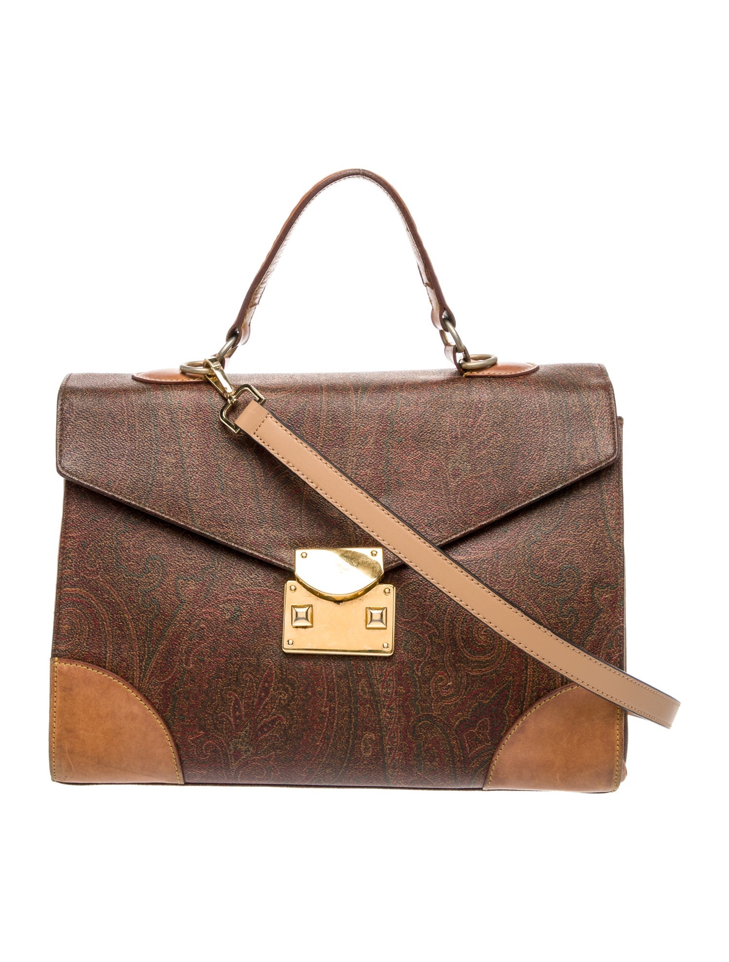 Etro Leather Top Handle Bag