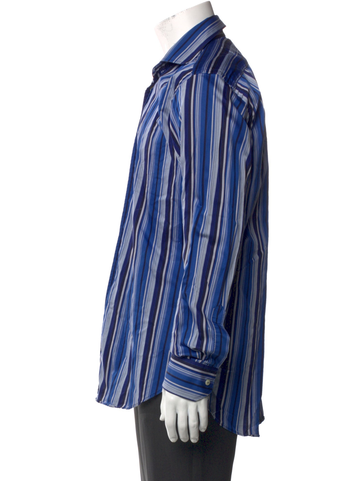 Etro Striped Long Sleeve Dress Shirt
