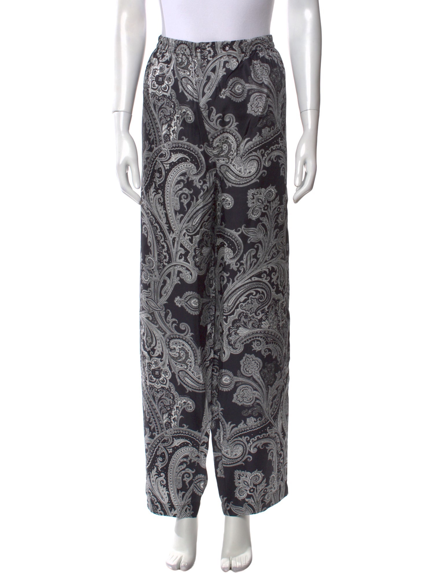 Etro Silk Straight Leg Pants