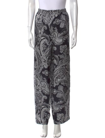 Etro Silk Straight Leg Pants