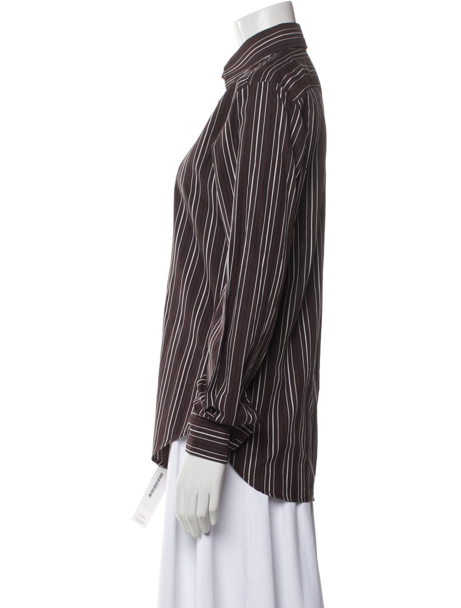 Etro Striped Long Sleeve Button-Up Top