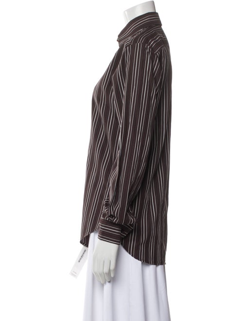 Etro Striped Long Sleeve Button-Up Top